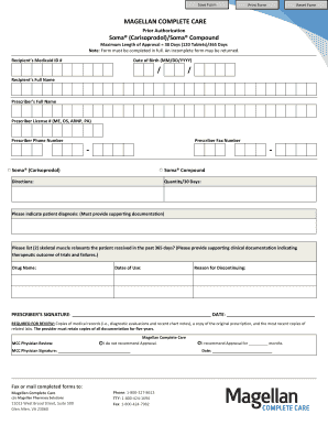Magellan Complete Care Prior Authorization for Soma