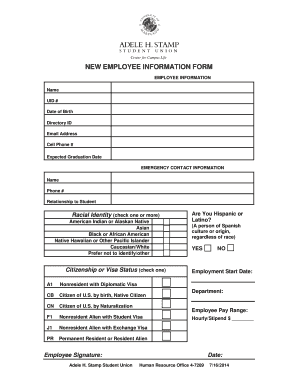 New Employee Information Form