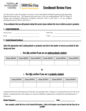 Financial Aid Enrollment Form