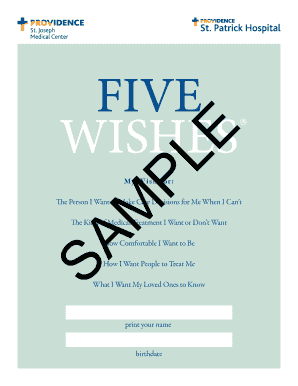 Five Wishes Living Will