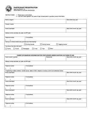 Participant Registration Form