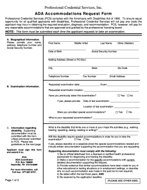 ADA Accommodations Request Form