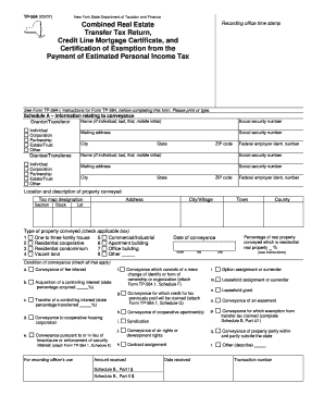 New York State Real Estate Transfer Tax Return