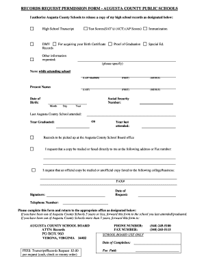 Records Request Permission Form
