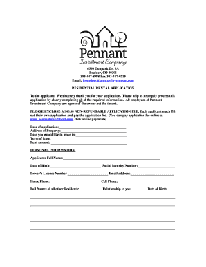Residential Rental Application