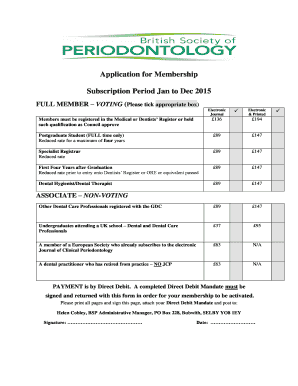 Application for Membership