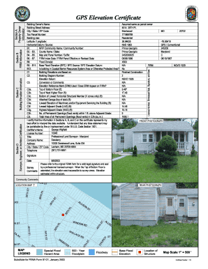 GPS Elevation Certificate