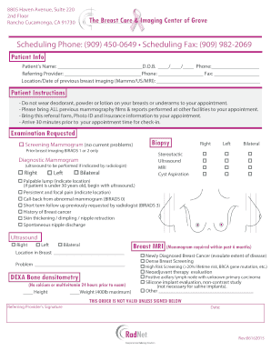 Breast Imaging Referral Form