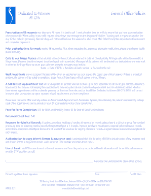 Patient Office Policy Agreement
