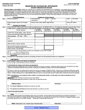 Registro de Vacunas del Estudiante