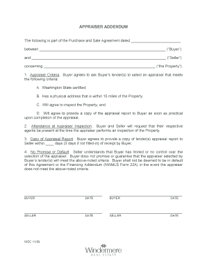 Appraiser Addendum