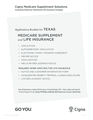 Texas Medicare Supplement and Life Insurance Application