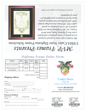 USMA Diploma Frame Order Form