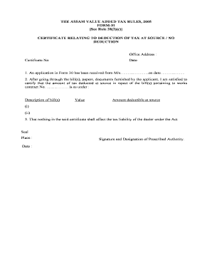 Assam Value Added Tax Form 31