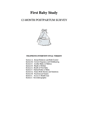 12-Month Postpartum Survey