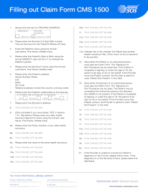 CMS 1500 Health Insurance Claim Form
