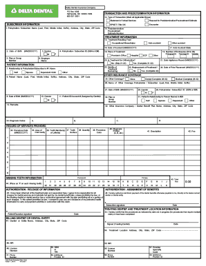 Delta Dental Enterprise Claim Form