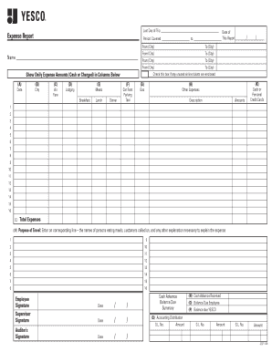 Expense Report Form