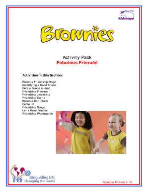 Brownie Friendship Activity Pack