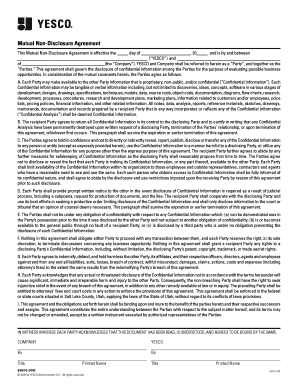 Mutual Non-Disclosure Agreement