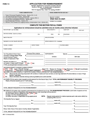 Michigan Workers' Compensation Reimbursement Form