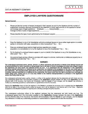 Employed Lawyers Questionnaire