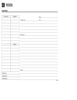 Credit Order Form