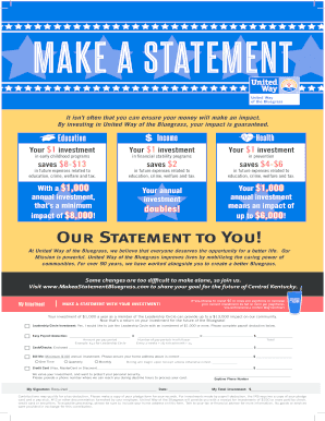 United Way Investment Statement