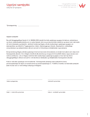 Vatryggingafélag Íslands Consent Form