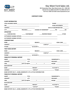 Credit Application Form