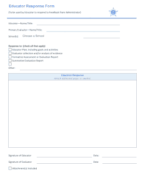 Educator Response Form