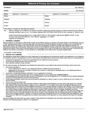 Referral and Privacy Act Consent Form