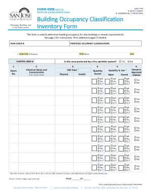 Building Occupancy Classification Inventory Form