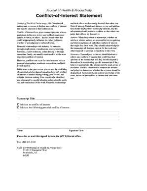 Conflict of Interest Statement