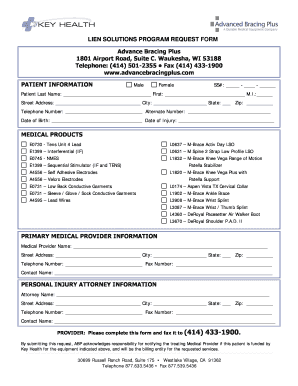 Lien Solutions Pro Gram Request Form