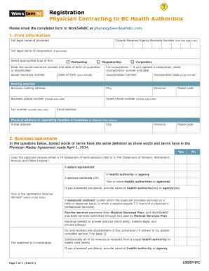 Physician Registration Form