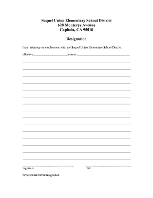Resignation Letter