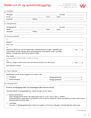 Life and Health Insurance Application