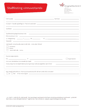 Icelandic Work Injury Report Form