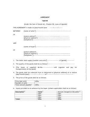 Under the Sale of Goods Act, Chapter 82, Laws of Uganda