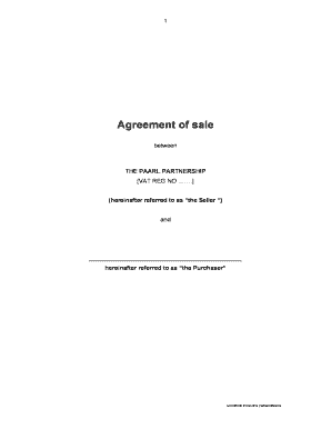 South Africa Residential Property Sale Agreement