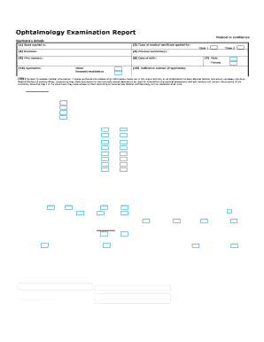 Ophthalmology Examination Report