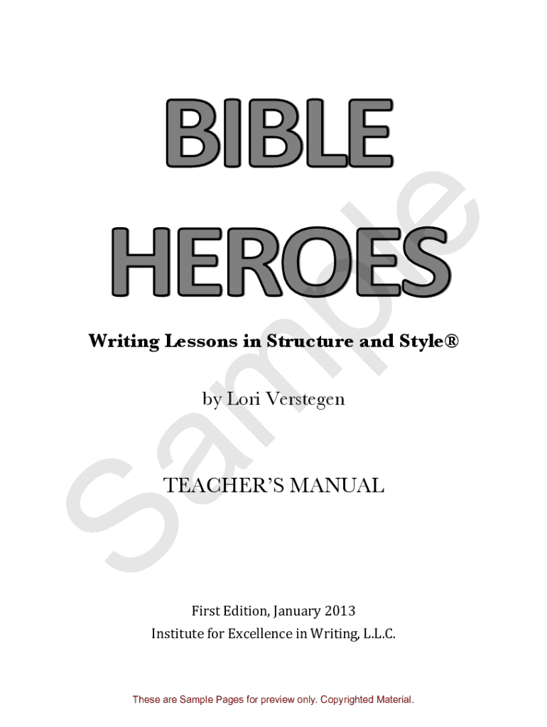 Fillable Online Sample - TEACHER'S MANUAL Fax Email Print - pdfFiller