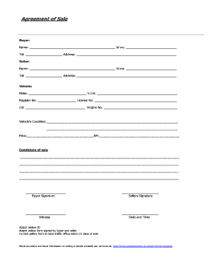 Vehicle Sale Agreement