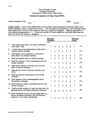 Family Perceptions of Care Tool