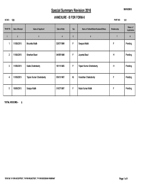 Indian Electoral Roll Revision Form