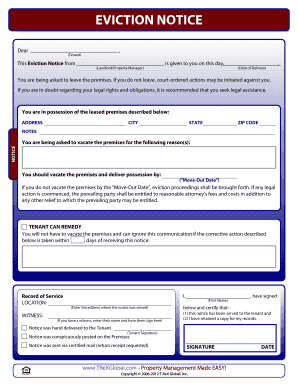 Eviction Notice Template