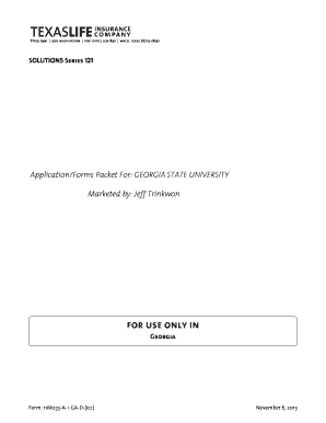 Georgia State University Life Insurance Application