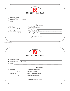 Big Kids' Hall Pass