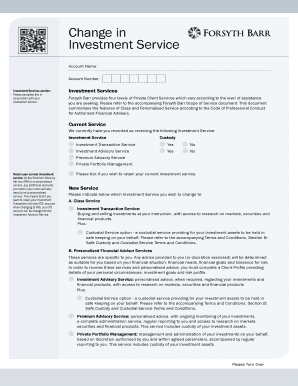 Forsyth Barr Investment Service Change Form